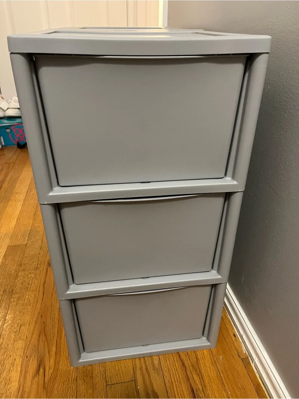 Gray Sterilite Plastic Weave 3 Drawer Slim  Storage Towers - Set of 2